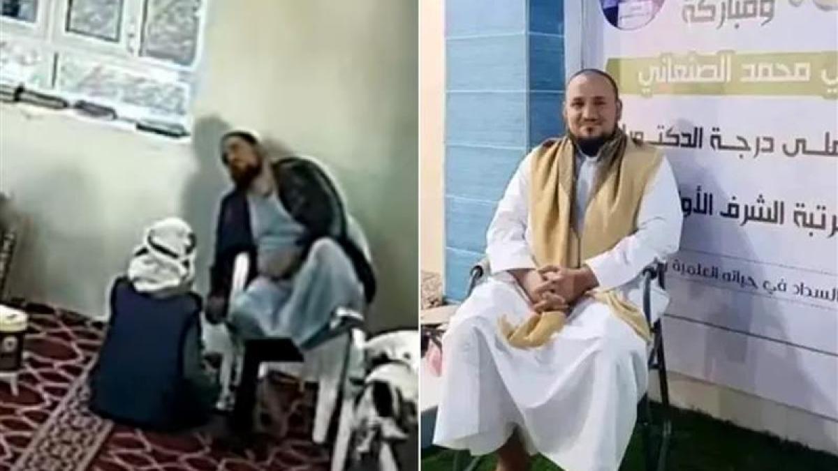 شاهد.. لحظة وفاة الشيخ علي الصنعاني أثناء درس القرآن