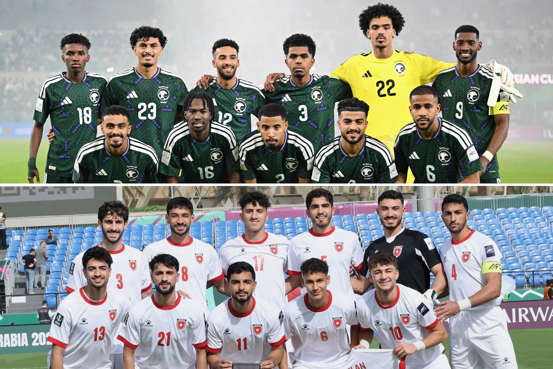 ديربي عربي مرتقب.. موعد مباراة السعودية والأردن في كأس آسيا تحت 23 عاماً والقنوات الناقلة