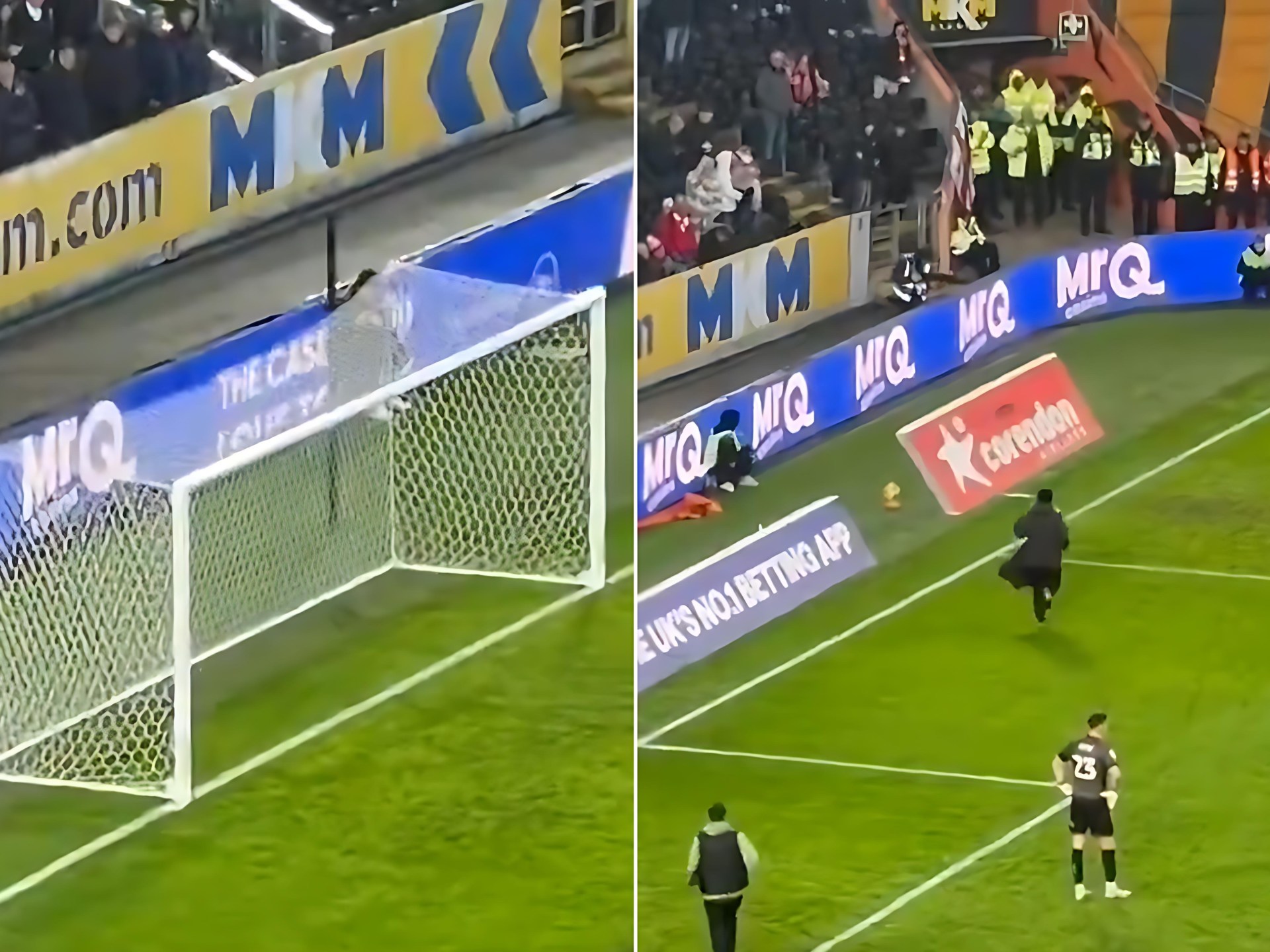 مشاهد كوميدية.. سنجاب يقتحم ملعب مباراة هال سيتي ويخطف الأضواء من اللاعبين (فيديو)