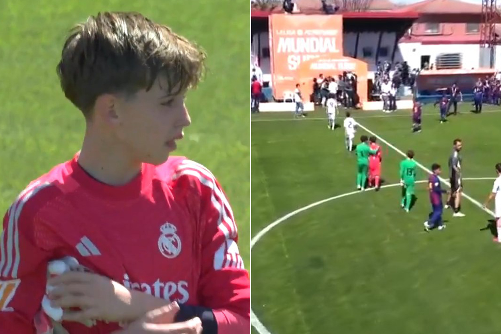 لقطة الموسم.. شاهد كيف واسى حارس برشلونة نجل إيكر كاسياس في الميني كلاسيكو